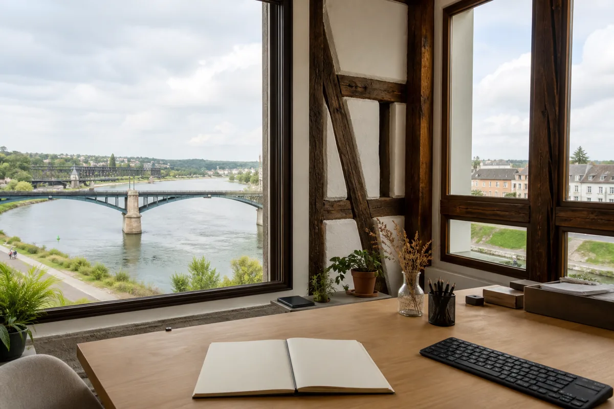 Vue d’un pont sur le Rhin reliant les deux rives franco-allemandes